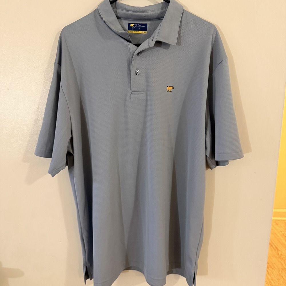Jack Nicholson Size X Large Polo Golf Shirt Gray  Golden Bear Mens B0057